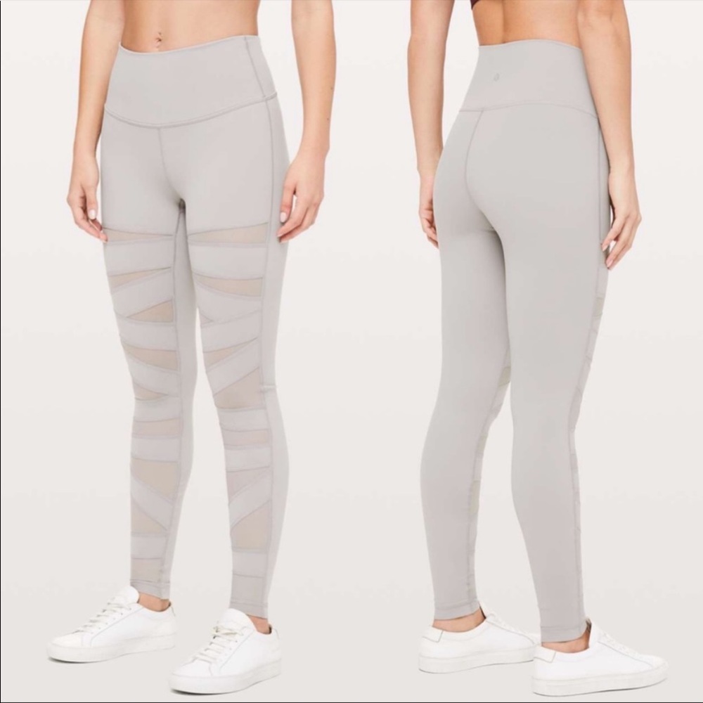 Lululemon Wunder Under Pant Leggings Tights High-Rise Tech Mesh Size 4